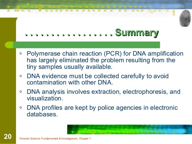 Dna in forensics