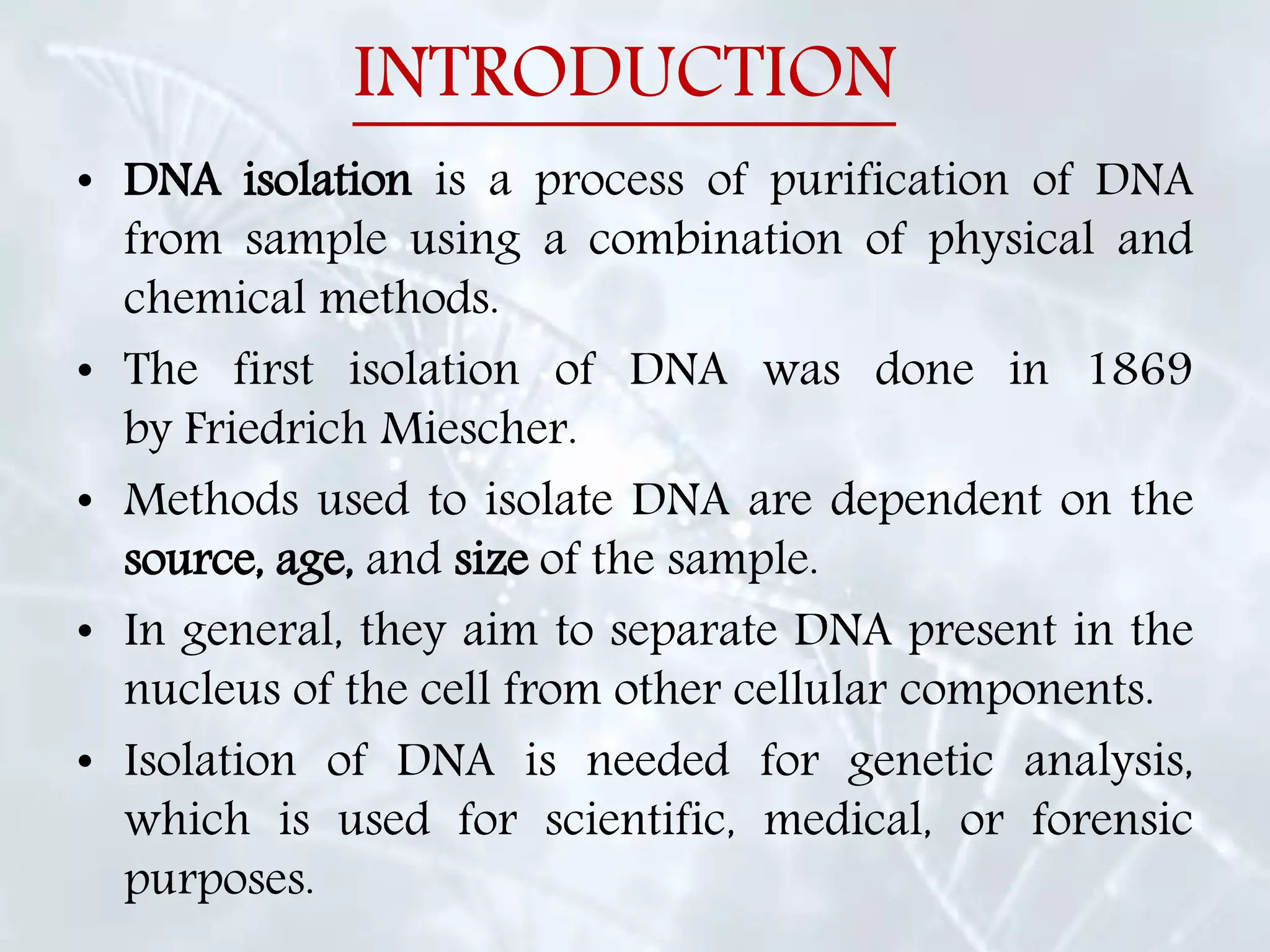 Dna isolation