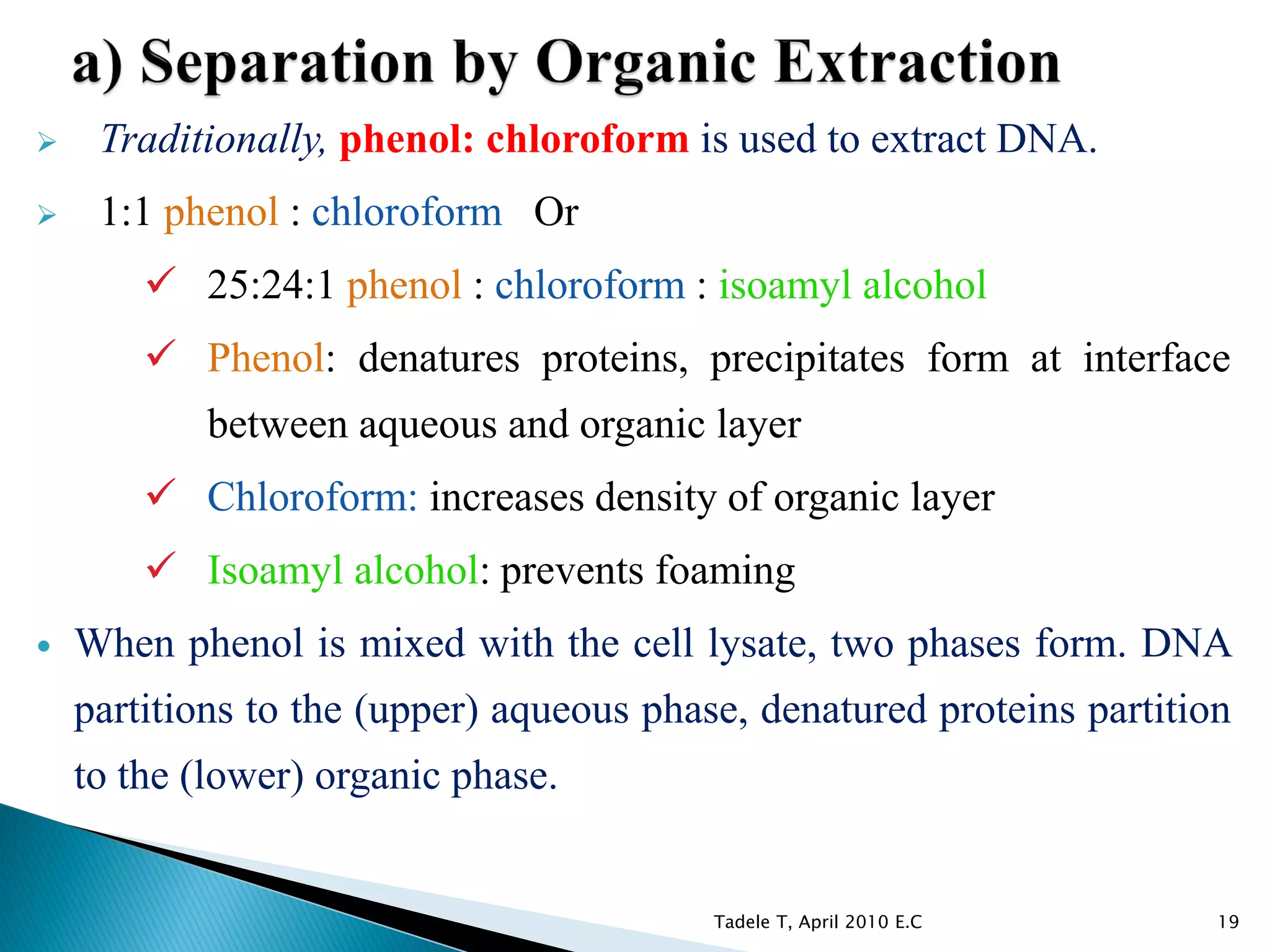 Dna isolation from various sources | PDF