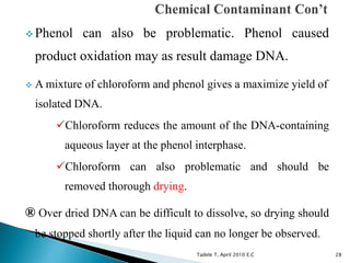 Dna isolation from various sources | PDF