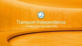 Transport-Independence
Virtualizing the Enterprise WAN
 