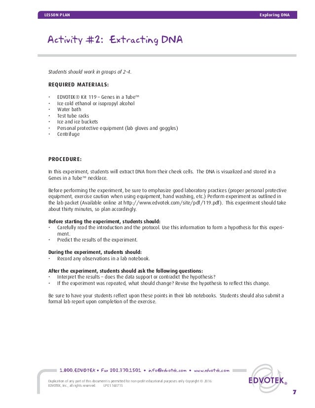 Exploring DNA Lesson Plan