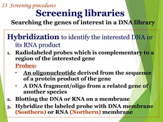 Screening A Library Dna library CONSTRUCTION | PPT