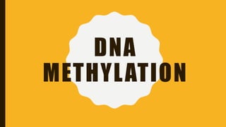 DNA
METHYLATION
 