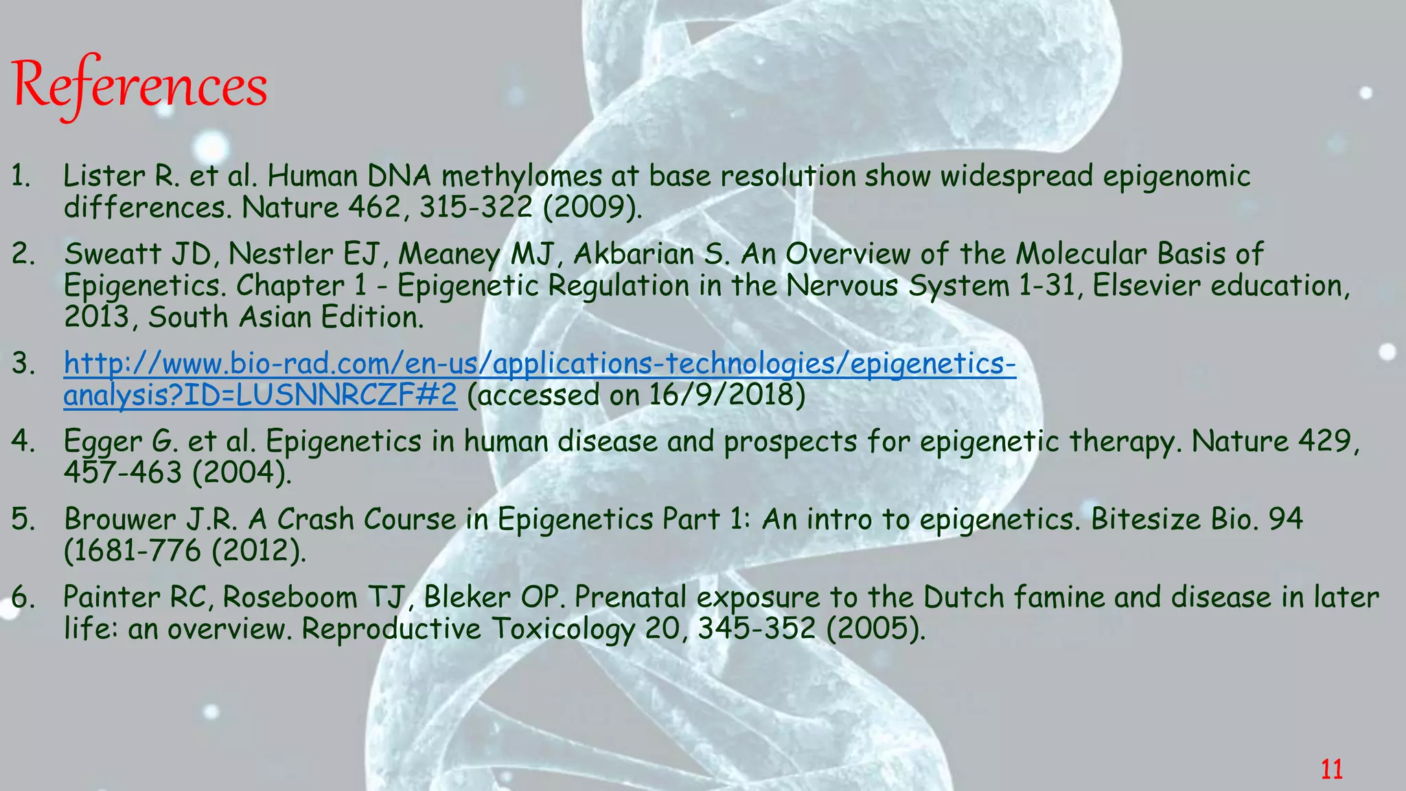 Dna methylation and epigenetics | PPTX