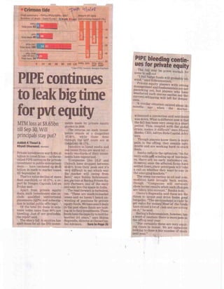 DNA Oct 4, 2008 - PIPE Continue To Leak  Full Article
