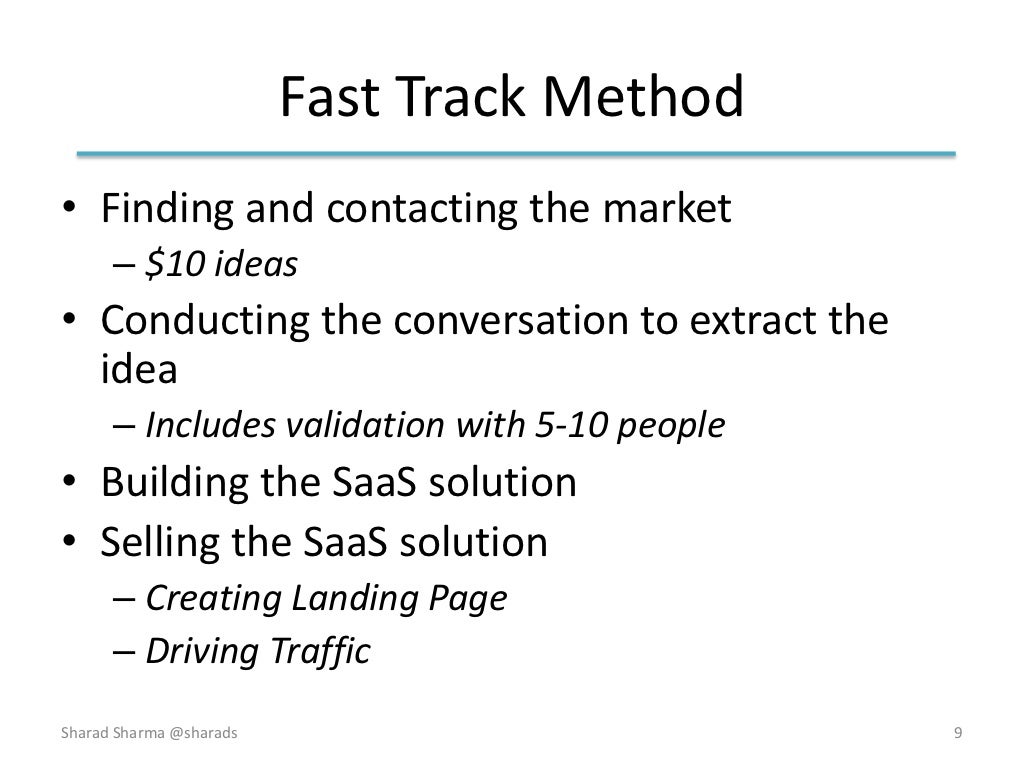 Fast Track Method • Finding
