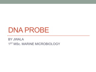 DNA PROBE
BY JWALA
1ST MSc. MARINE MICROBIOLOGY
 