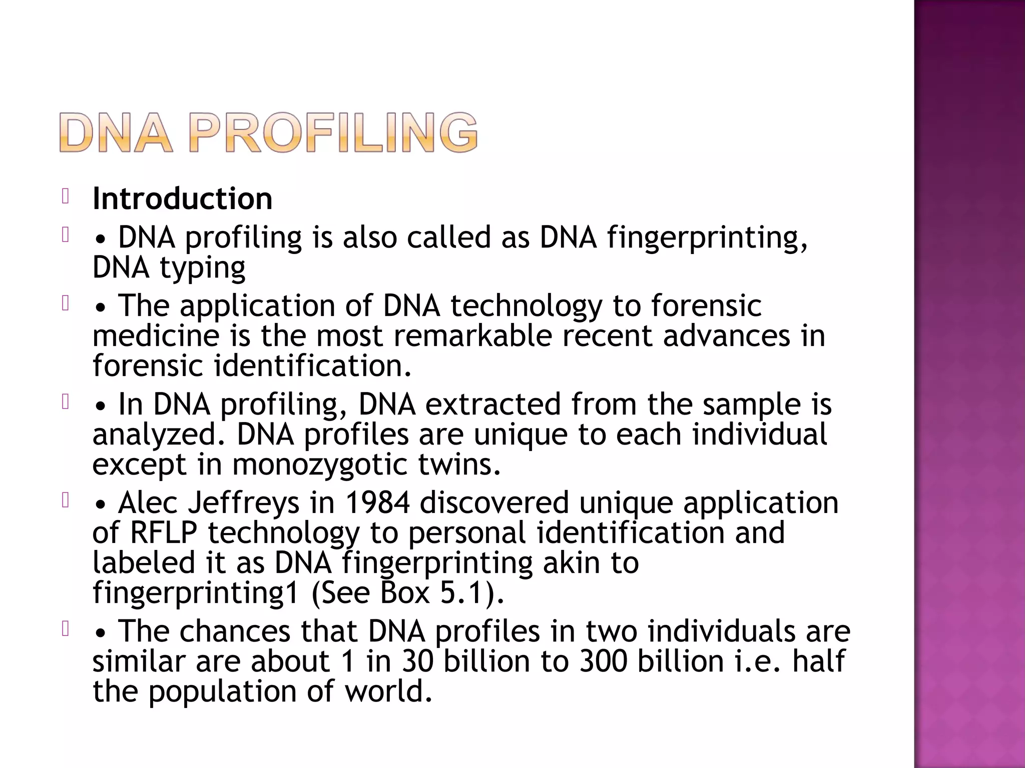 DNA Profiling | PPT