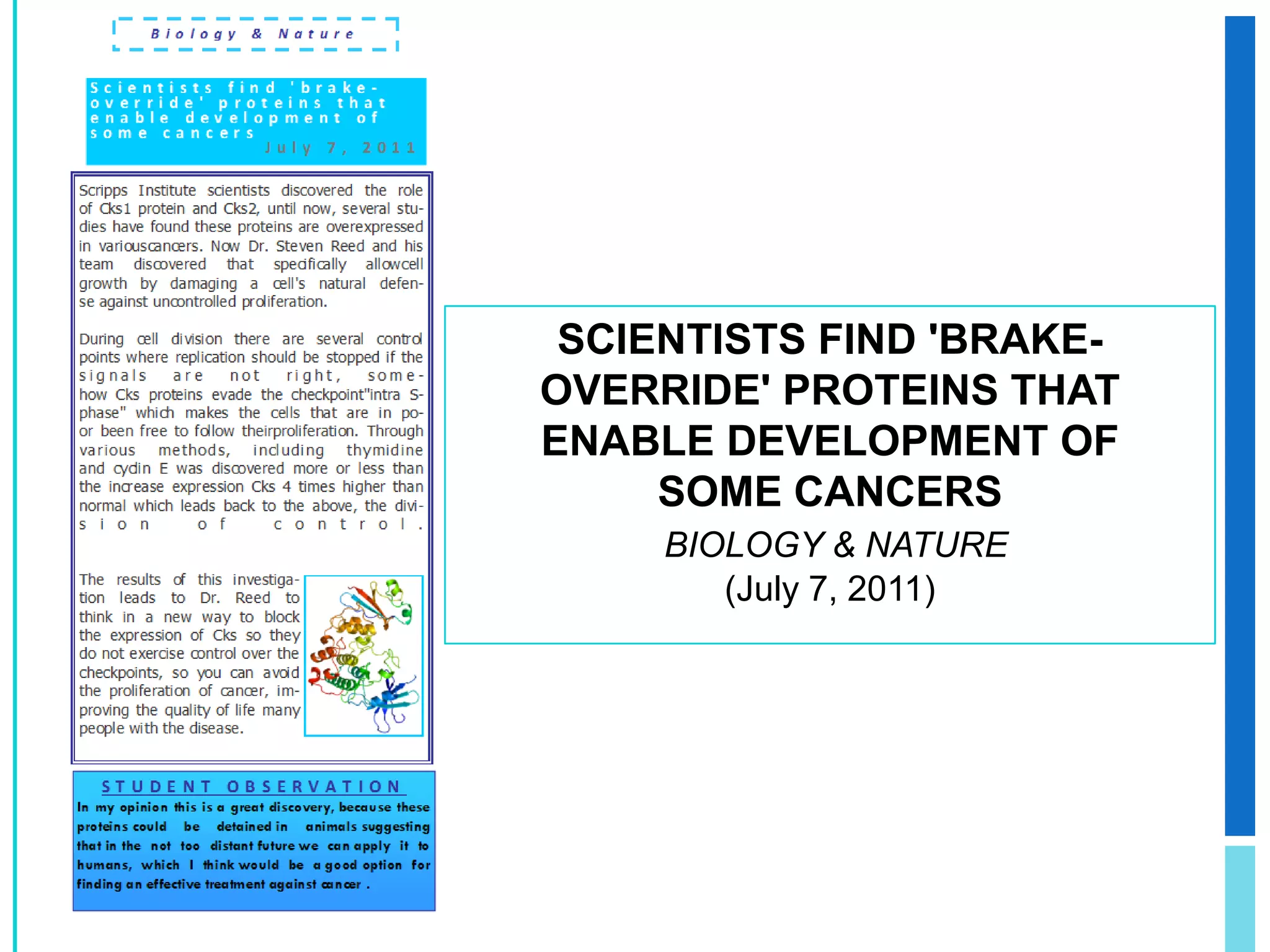 HEBREW U. SCIENTISTS IDENTIFY MOLECULAR BASIS FOR DNA BREAKAGE