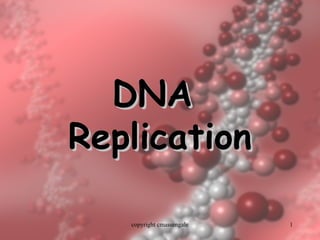 1
DNADNA
ReplicationReplication
copyright cmassengale
 