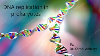 DNA replication in
prokaryotes
By,
Dr. Komal Acharya
 