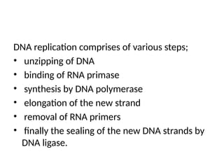 DNA Replication- the process of DNA synthesis | PPTX