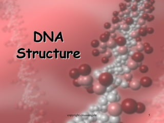 5
DNADNA
StructureStructure
copyright cmassengale
 