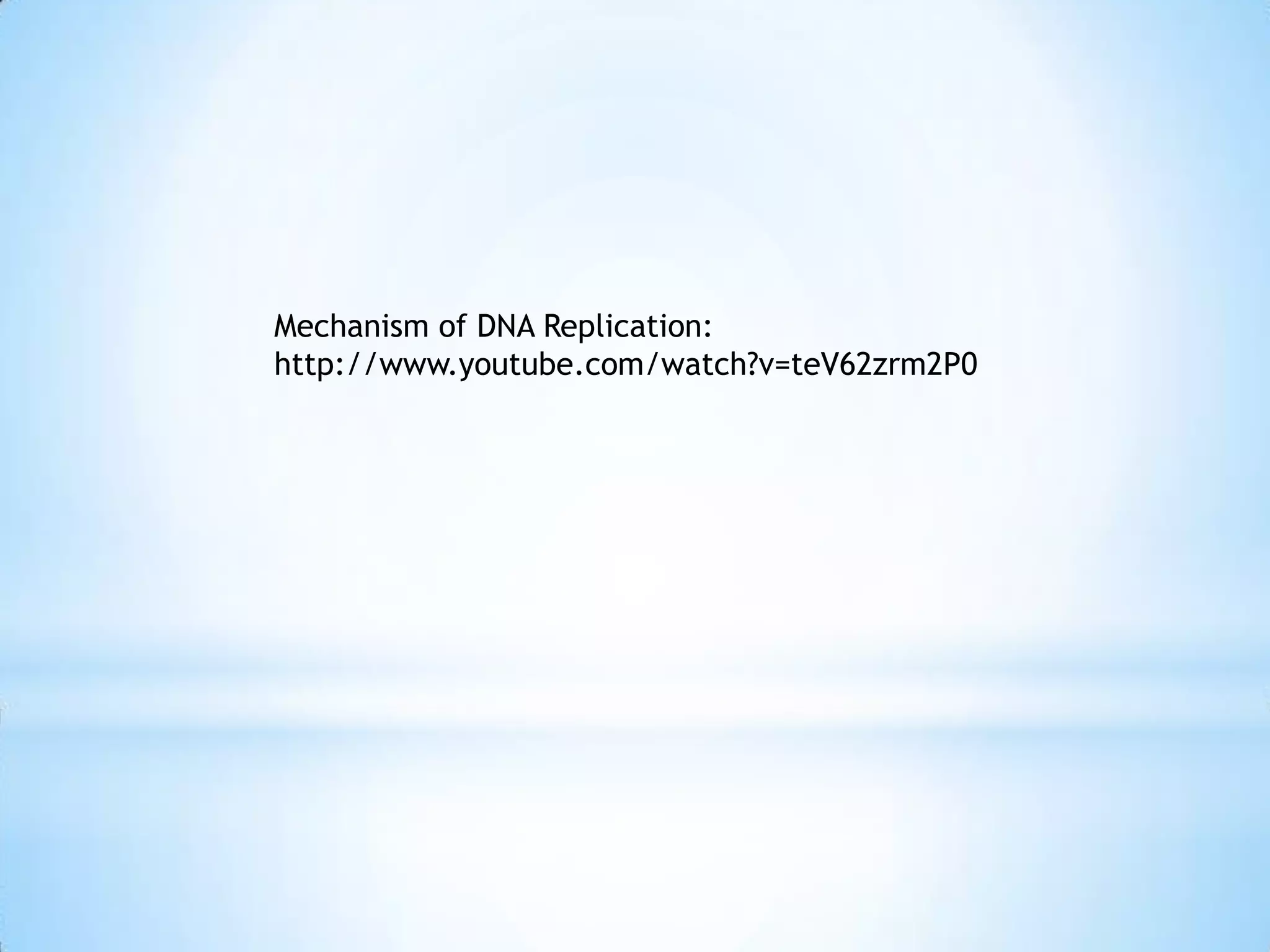 Mechanism of DNA Replication:
http://www.youtube.com/watch?v=teV62zrm2P0
 