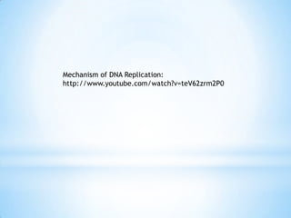 Mechanism of DNA Replication:
http://www.youtube.com/watch?v=teV62zrm2P0
 