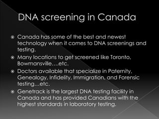 Dna screening ghaith | PPTX
