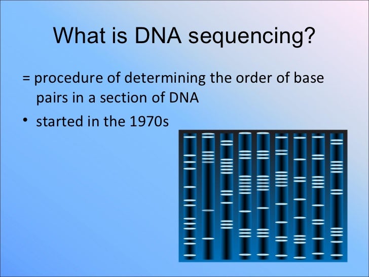 Dna sequencing