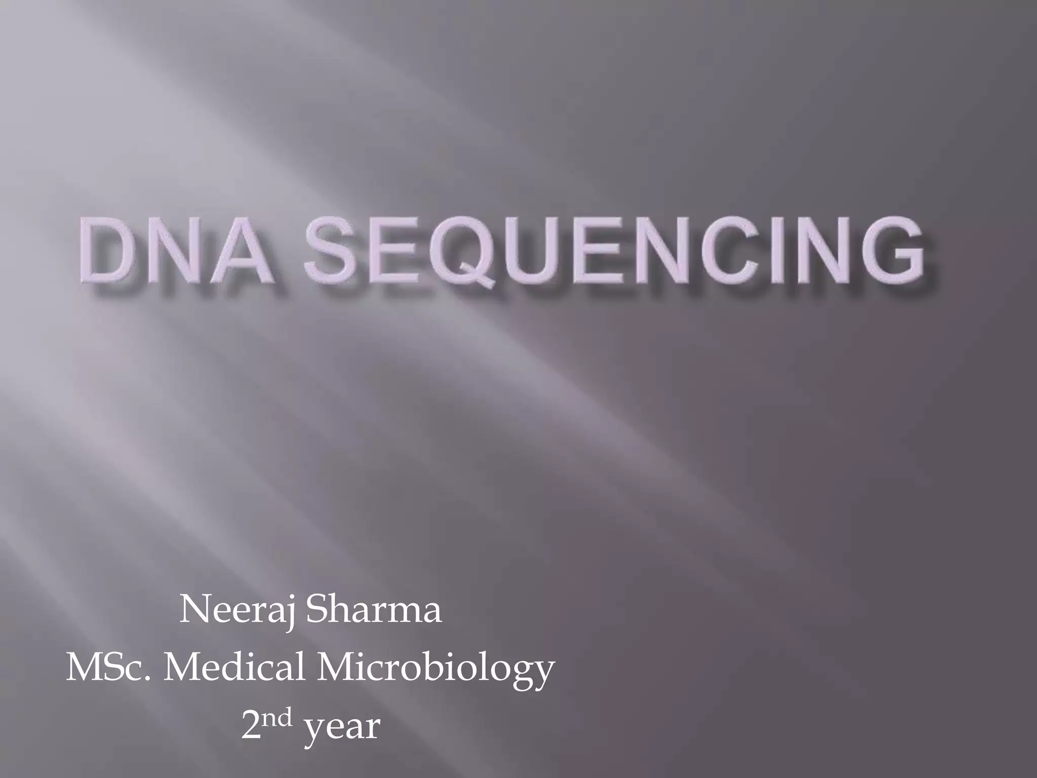 Dna sequencing | PPT