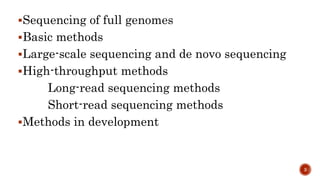 DNA sequencing methods | PPTX