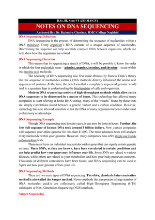 Dna Sequencing Notes.pdf -DNA Sequencing Notes.pdf