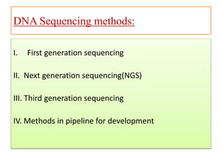 Dna sequencing ppt | PPTX