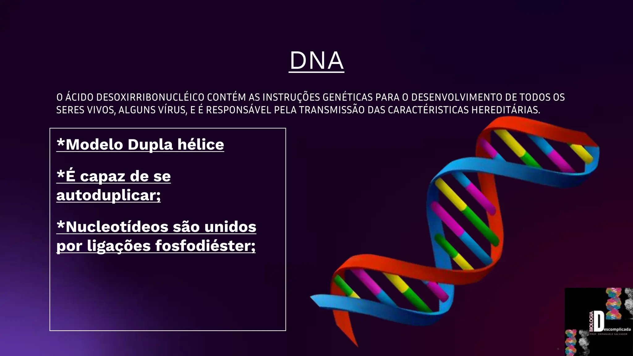DNA e Regra de Chargaff. Aula introdutória à molecula de dna | PPTX, image size:2048x1152