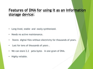 Dna storage | PPTX