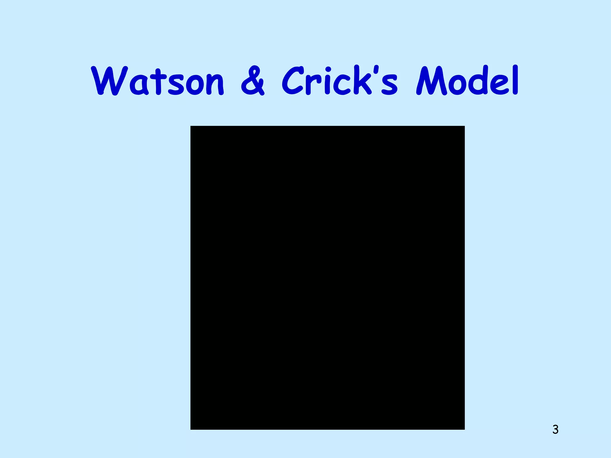 3
Watson & Crick’s Model
 