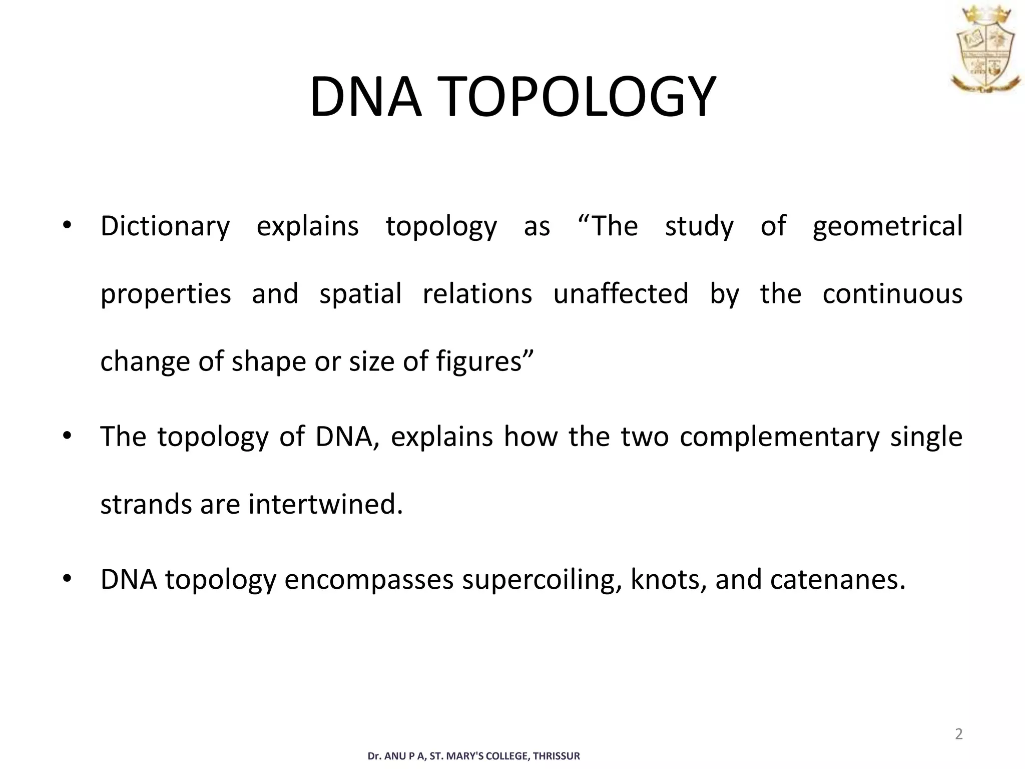 DNA TOPOLOGY | PPTX