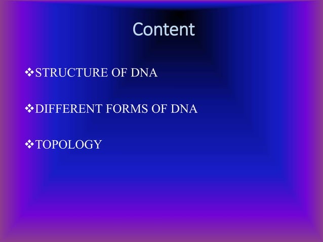 Dna topology | PPTX | Chemistry | Science