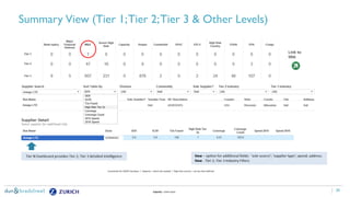 20
Summary View (Tier 1;Tier 2;Tier 3 & Other Levels)
Capacity – client input
 