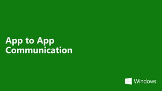 App to App
Communication
 
