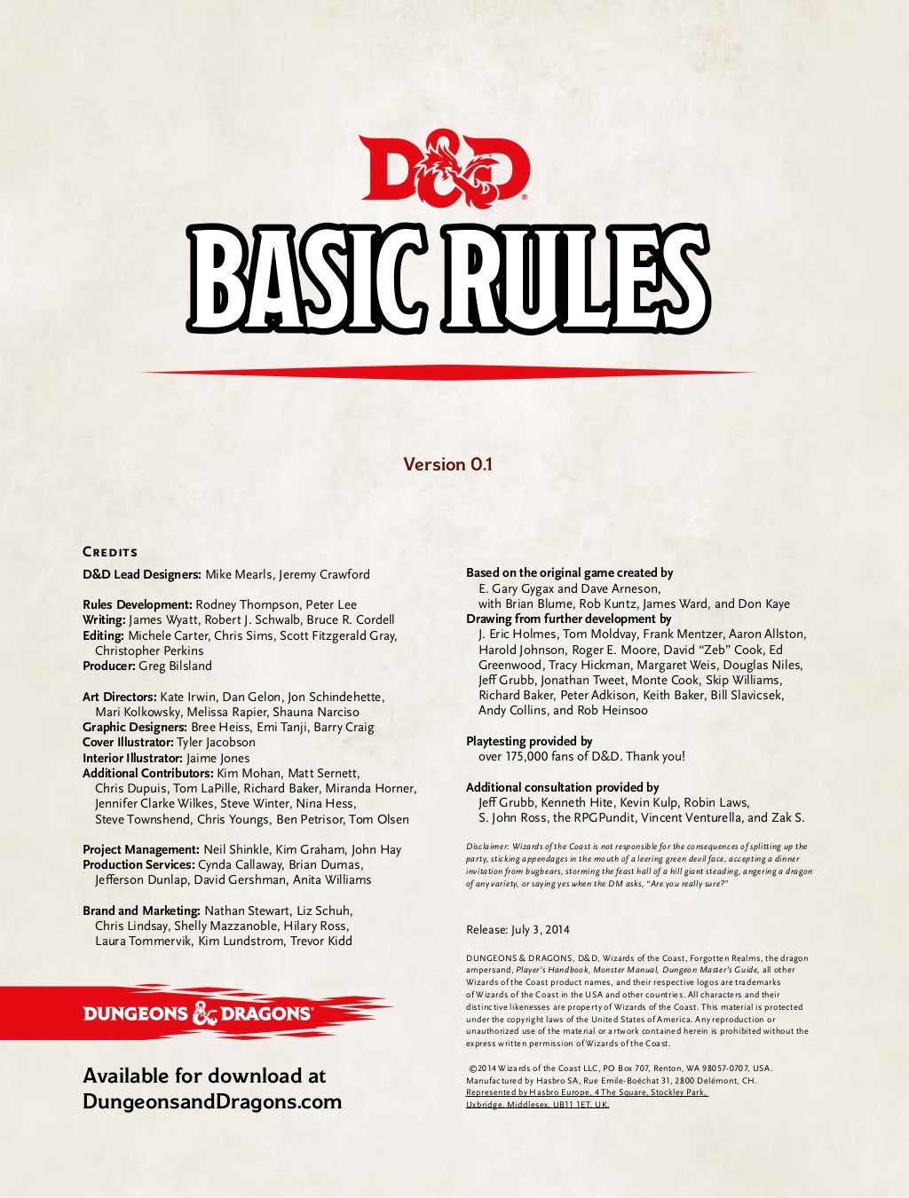 D&D Basic Rules