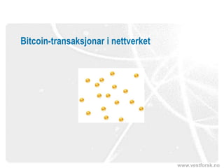 www.vestforsk.no
Bitcoin-transaksjonar i nettverket
 