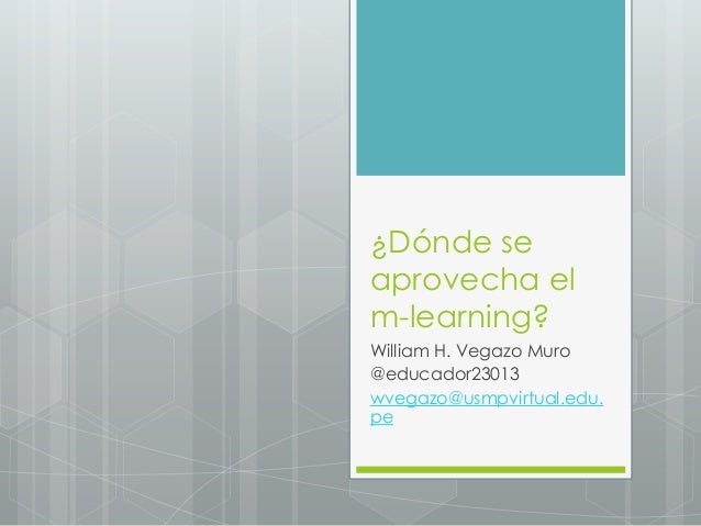 D nde Se Aprovecha El M Learning