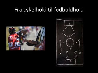 Fra	
 cykelhold	
 +l	
 fodboldhold	
 
 