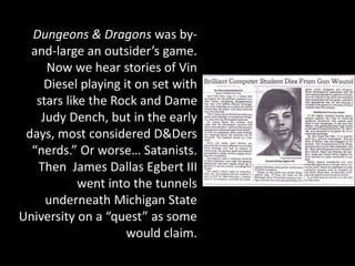 Dungeons & Dragons History for AoP