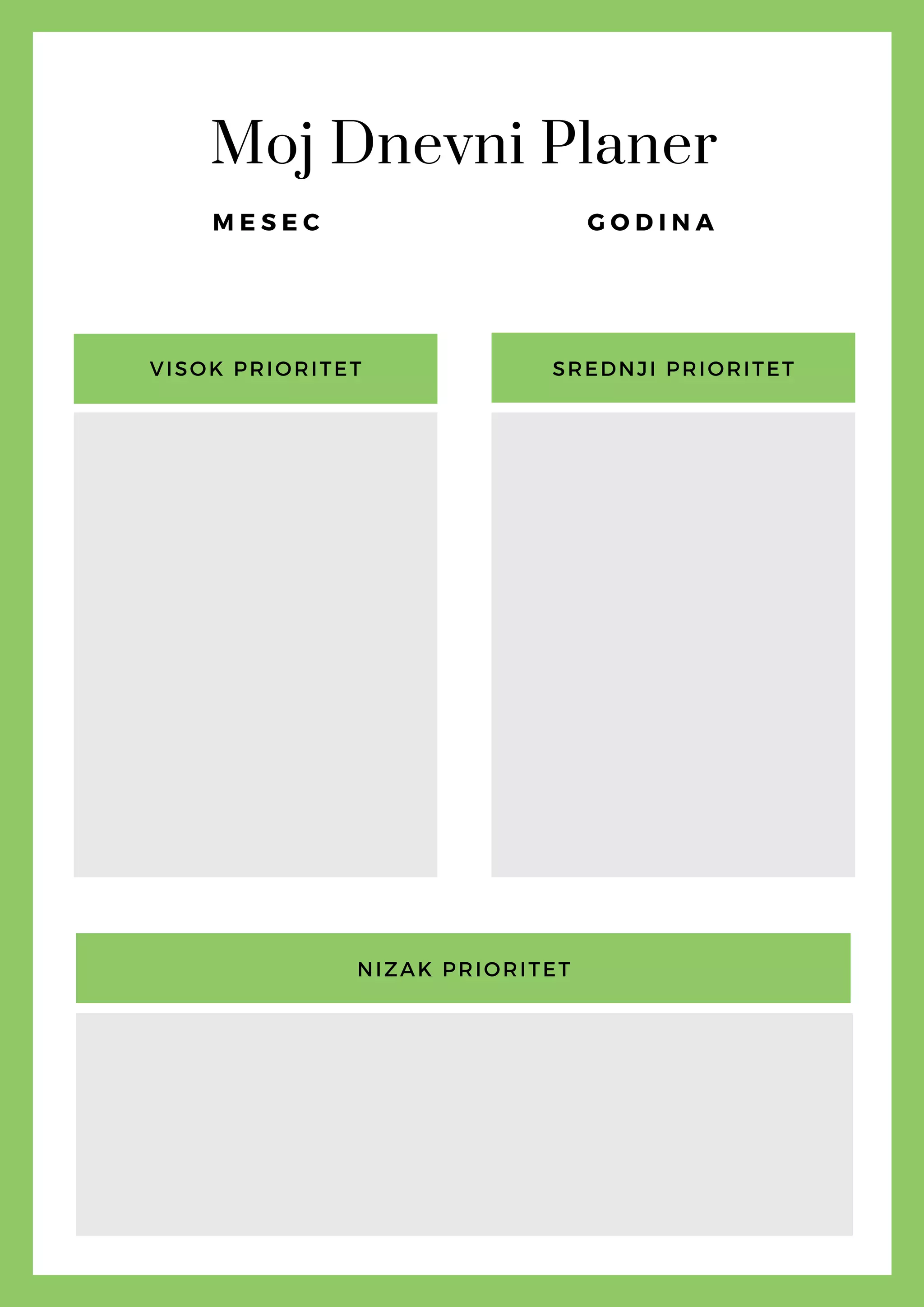 Dnevni i nedeljni planeri | PDF