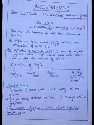 DNHE 3 - Assignment ( IGNOU) by Dr. Ankita Bali | PDF