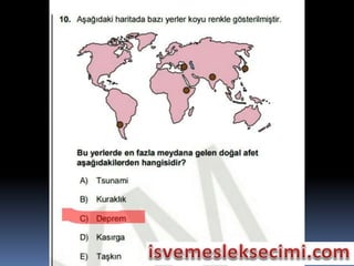ÖSYM TYT coğrafya soruları