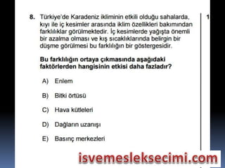 ÖSYM TYT coğrafya soruları