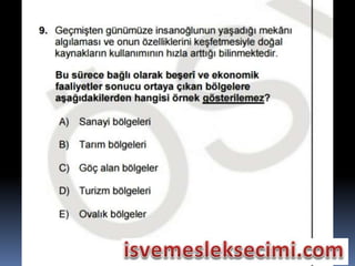 ÖSYM TYT coğrafya soruları