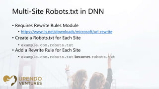 DNN Summit: Robots.txt & Multi-Site DNN Instances