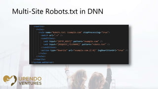 DNN Summit: Robots.txt & Multi-Site DNN Instances