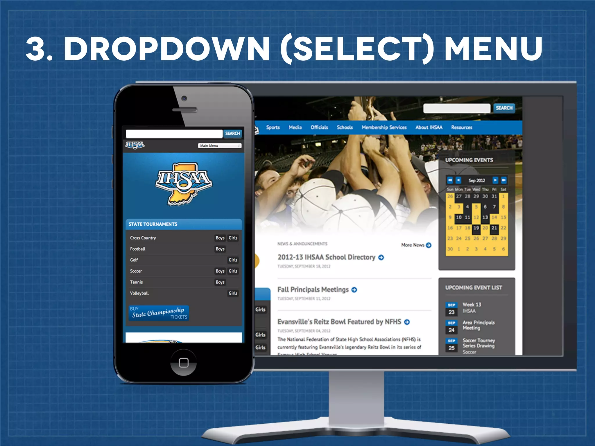 3. dropdown (select) menu

 