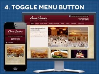 4. Toggle menu button

 