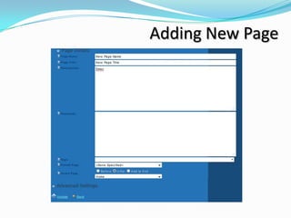 Adding New Page
 