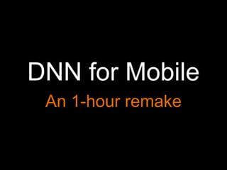 DNN for Mobile
An 1-hour remake
 