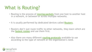 First Fastest Computer Routing Career as network specialist | PPTX